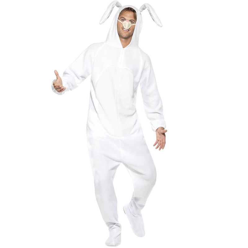 Cheery White Bunny Rabbit Mens Costume Onesie