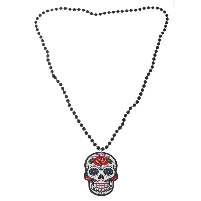 Day of the Dead Sugar Skull Necklace Costume Jewellery