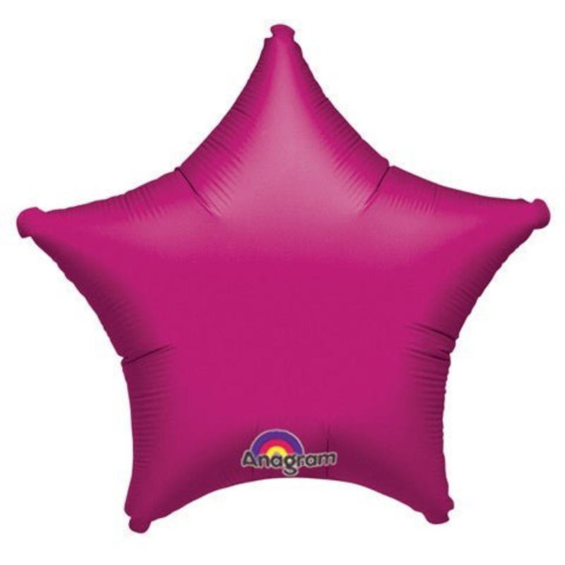 Fuchsia Star Mylar Balloon, 18'' | 1 ct
