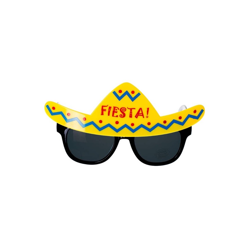 Mexican Fiesta Novelty Black Costume Glasses