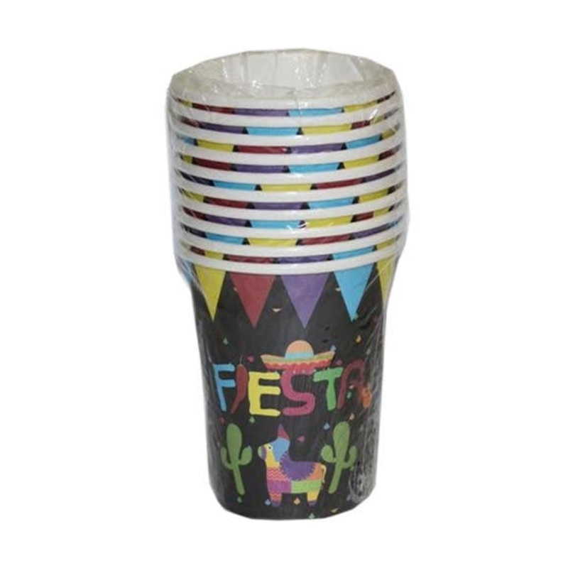 Mexican Themed Black Party Cups - 10 Pack