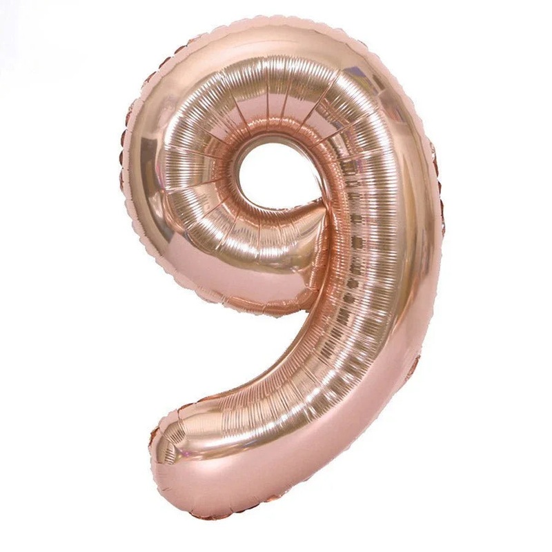 Rose Gold Jumbo Number Balloons 34