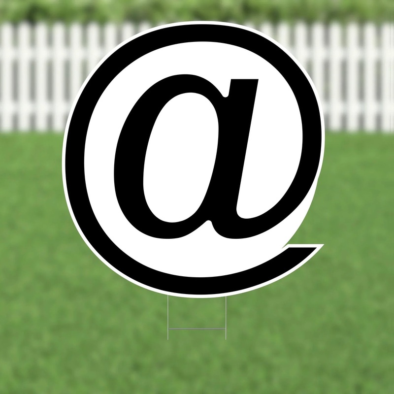 Yard Card Black Number/Symbol 21.5 | 1ct