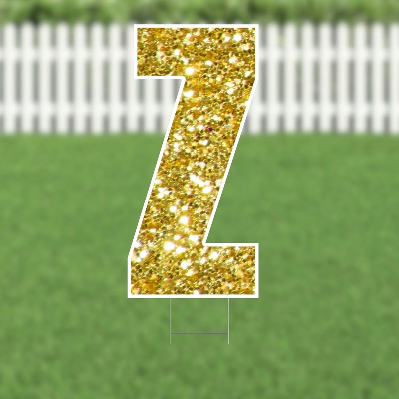 Yard Card Gold Letter 21.5 | 1ct
