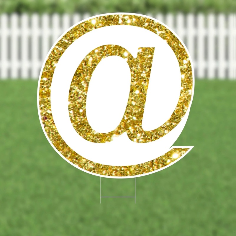 Yard Card Gold Number/Symbol 21.5 | 1ct