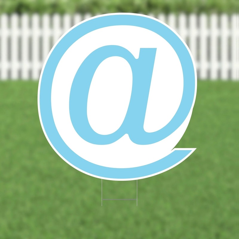 Yard Card Light Blue Number/Symbol 21.5 | 1ct