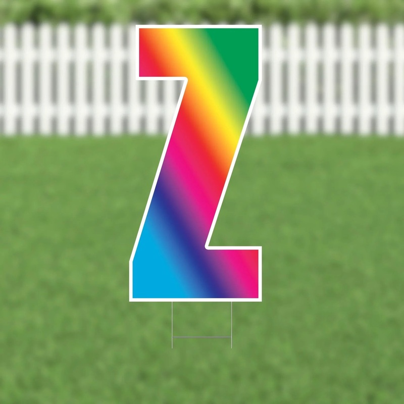 Yard Card Multi-Color Letter 21.5 | 1ct