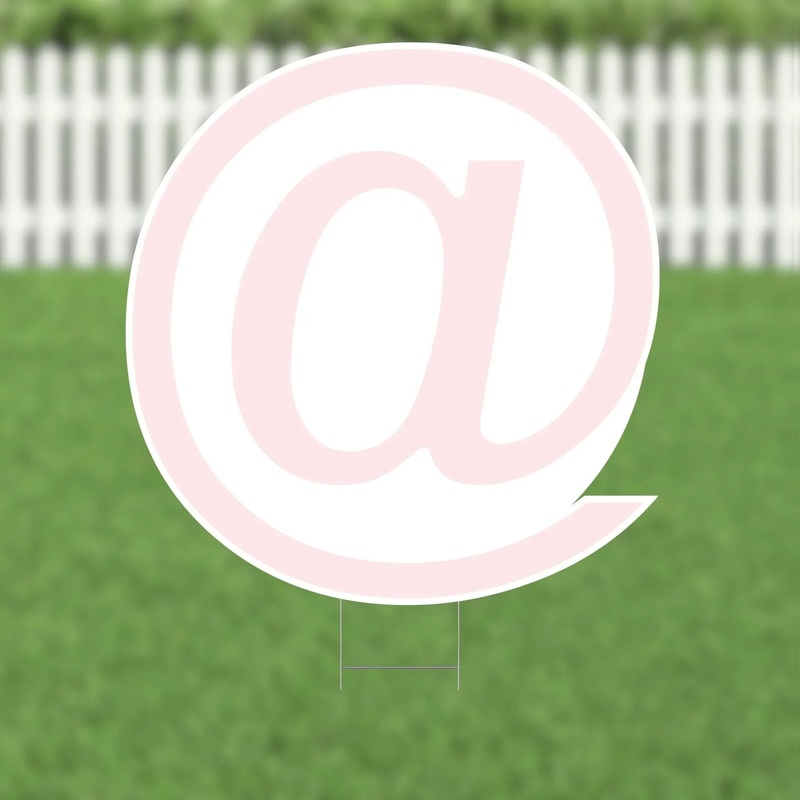 Yard Card Pink Number/Symbol 21.5 | 1ct
