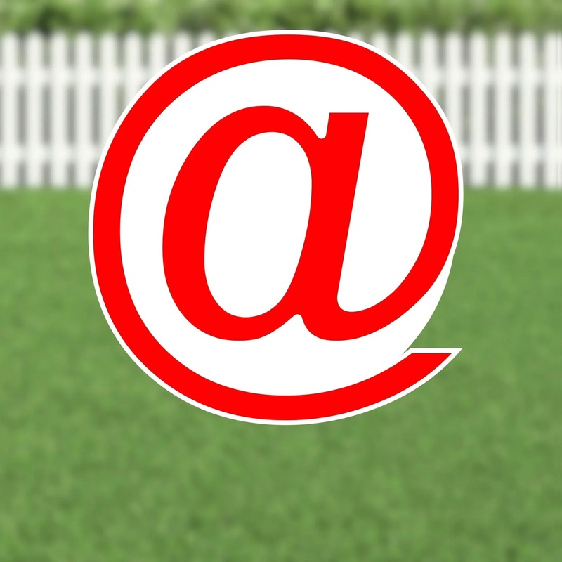 Yard Card Red Number/Symbol 21.5 | 1ct