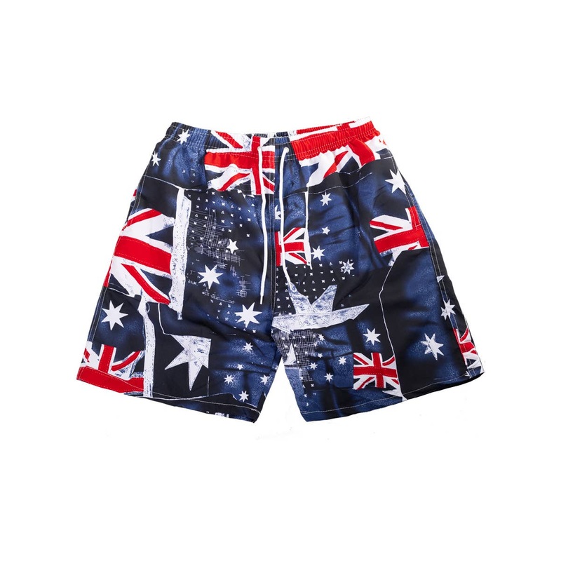 Aussie Flag Print Mens Australia Day Board Shorts