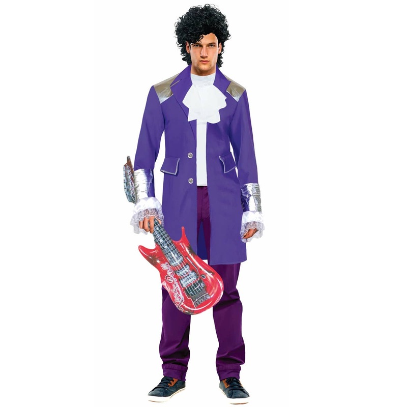 80s Purple Prince Mens Fancy Dress Costume