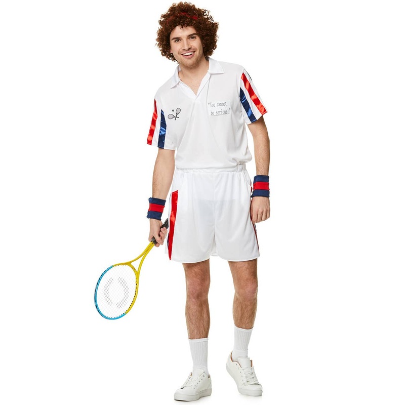 80s Tennis Player Mens John McEnroe Dress Up Costume