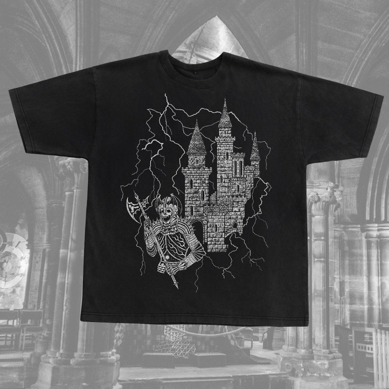 Gate Keeper Oversized Tee|S|M|L|XL|2XL|3XL|4XL|Black|Vintage Wash