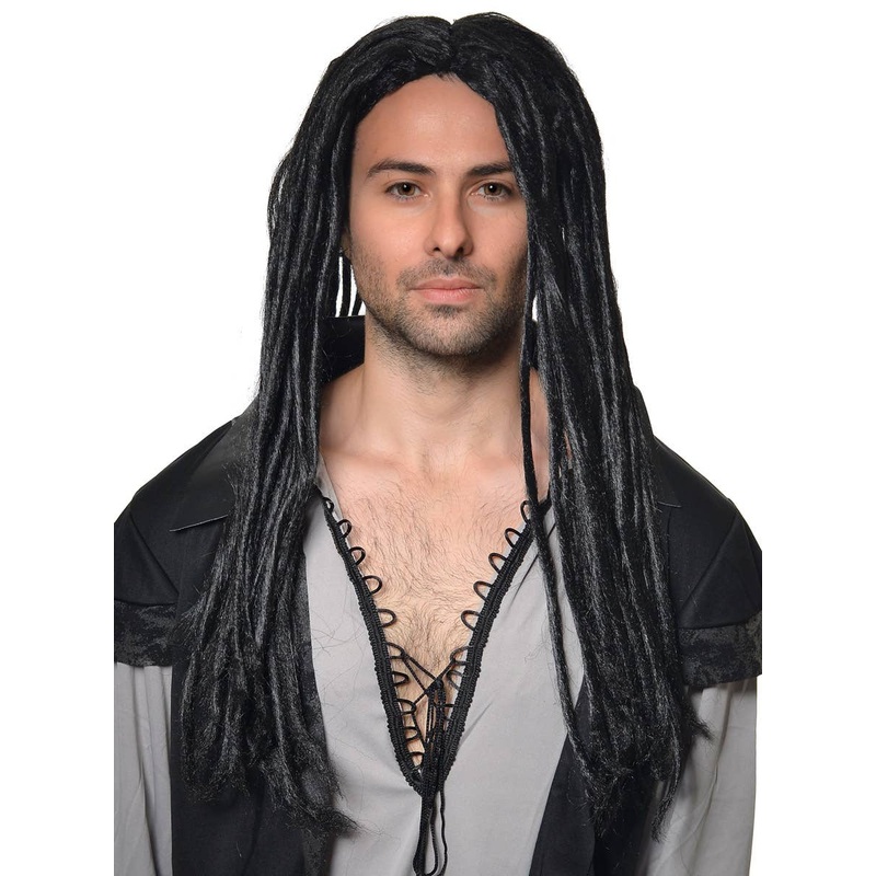 Jamaican Rasta Mens Black Dreadlocks Costume Wig