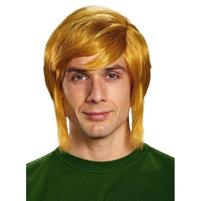 Legend of Zelda Mens Short Blonde Link Costume Wig