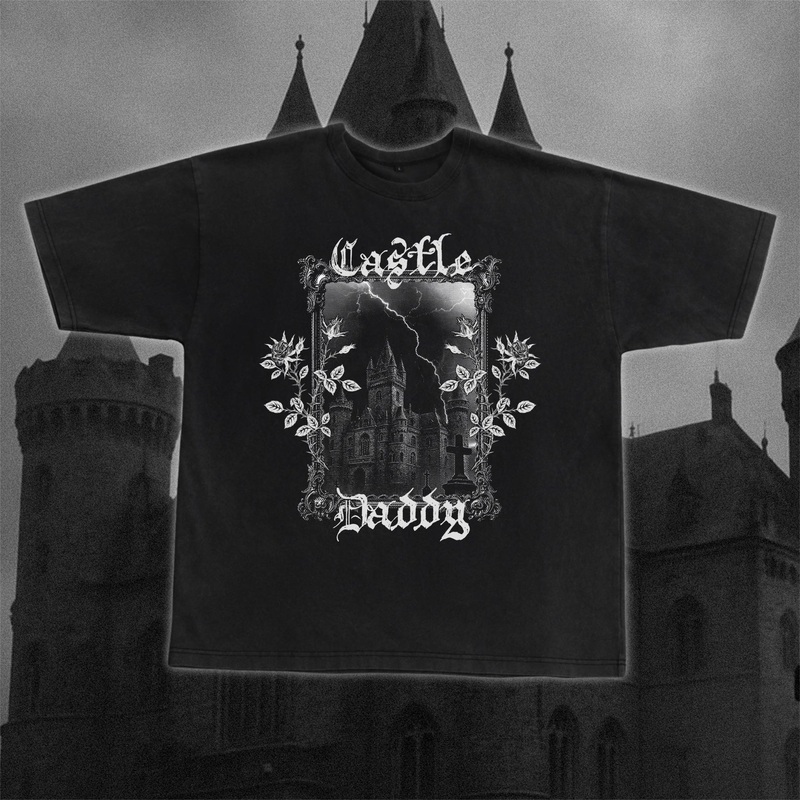 Castle Daddy Oversized Tee|S|M|L|XL|2XL|3XL|4XL|Black