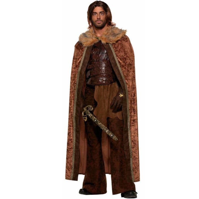 Medieval Mens Brown Costume Cape