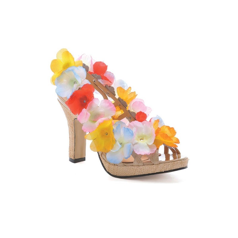 Luau Womens Hawaiian High Heel Costume Shoes