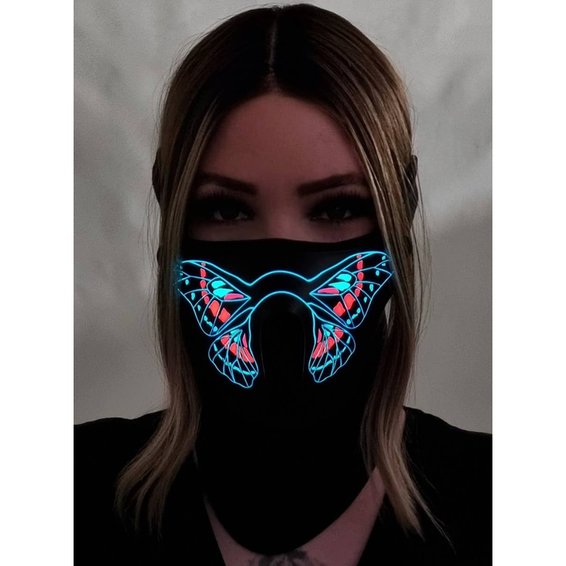 Deluxe Sound Activated Butterfly Light Up Mask