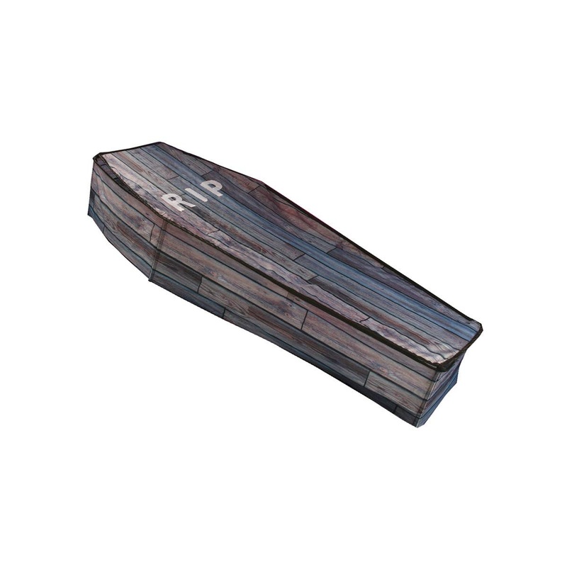 Life Size Wood Look Coffin Halloween Prop