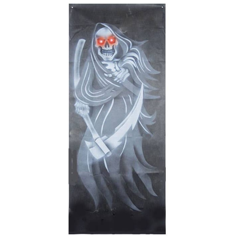 Light and Sounds Grim Reaper Door Curtain
