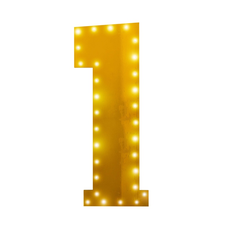 Gold Light Up Number-#1-24