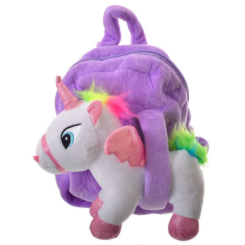 Plush Purple Kids Mini Unicorn Backpack