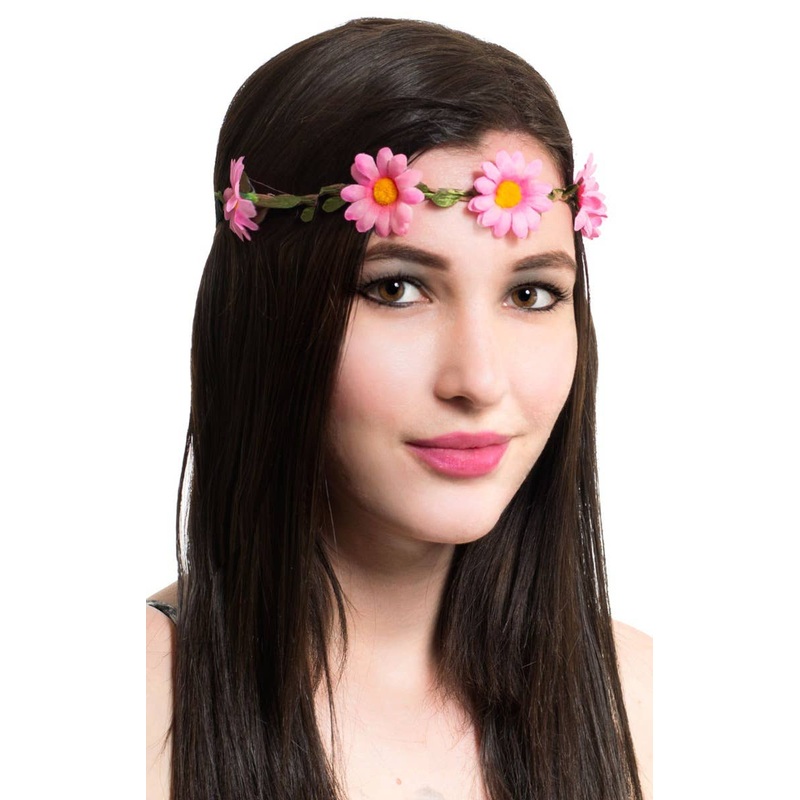 Daisy Chain 60s Pink Hippy Flower Crown