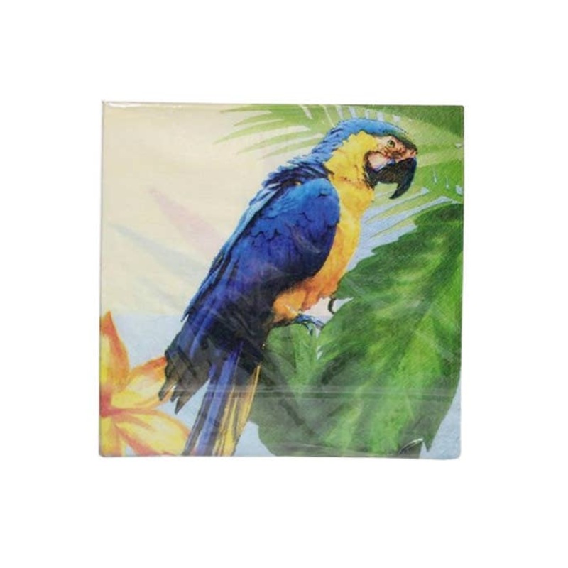 Hawaiian Parrot Party Napkins - 20 Pack
