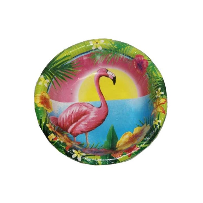 Hawaiian Themed Flamingo Party Bowls - 10 Pack