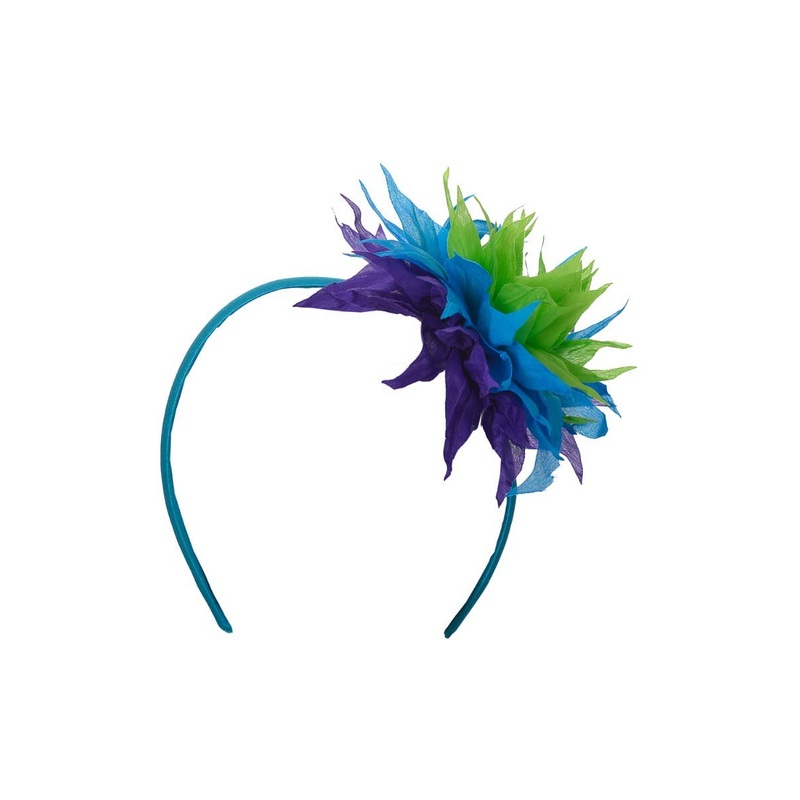 Tropical Blue Flower Hawaiian Headband Costume Accessory