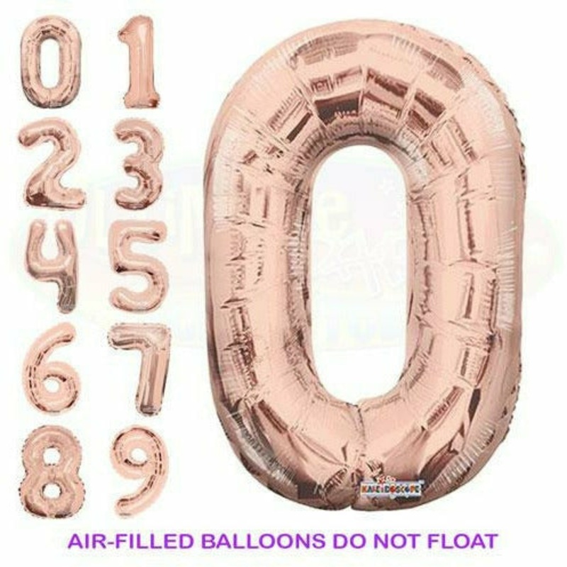 14 Rose Gold Number Air-Filled Mylar Balloon (Copy)