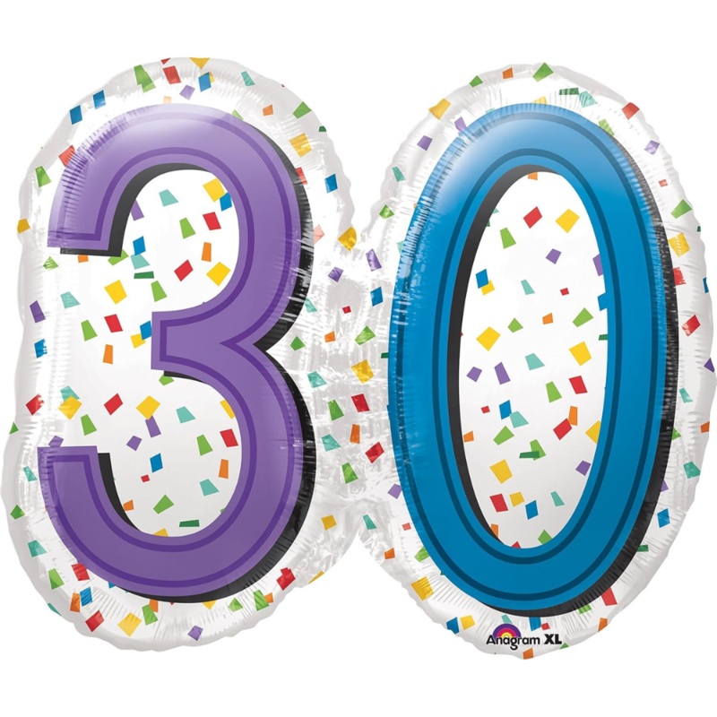 30 Anagram Happy Birthday Foil Balloon New