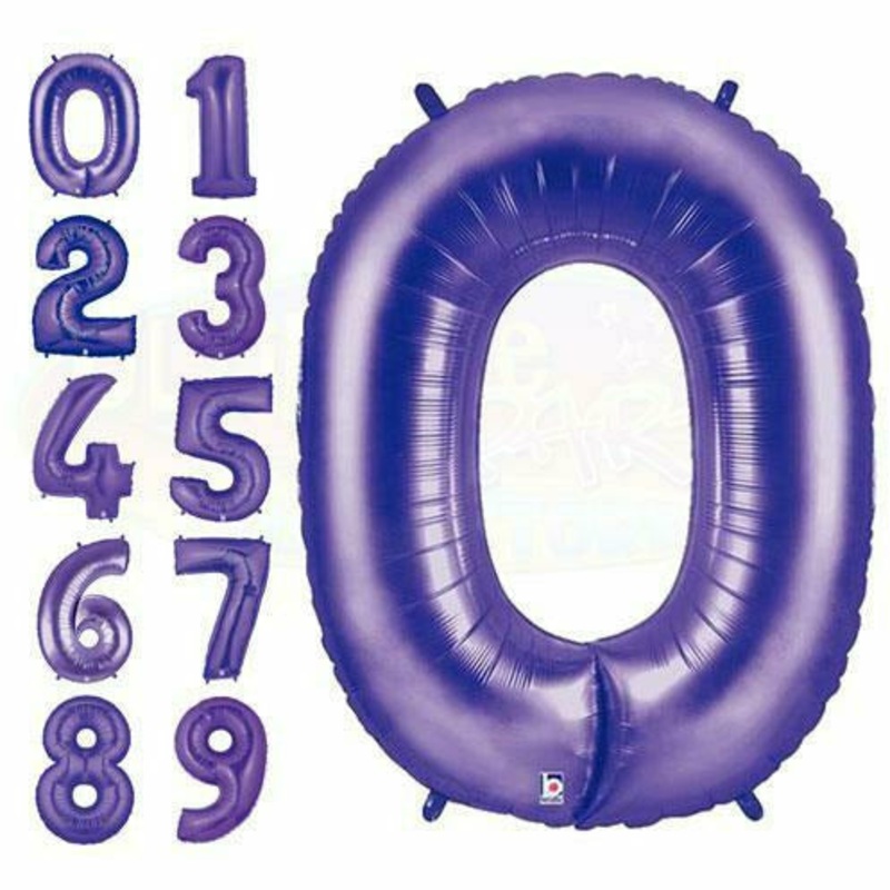 31-40 34 Purple Number Mylar Balloon