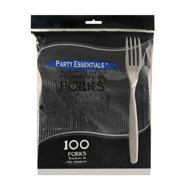 HEAVY DUTY FORKS  BLACK 100 CT.
