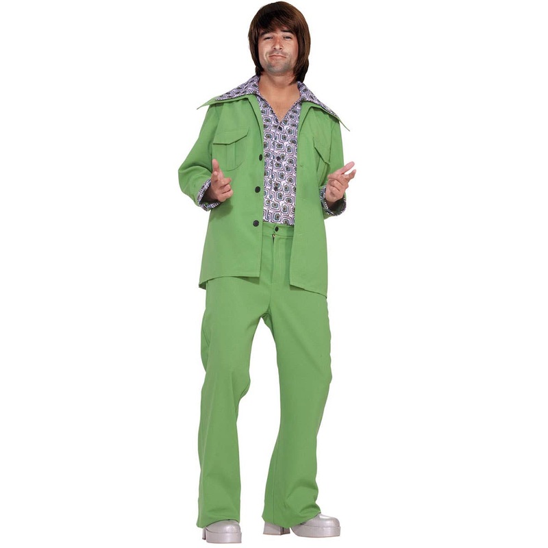 70s Green Leisure Suit Mens Costume