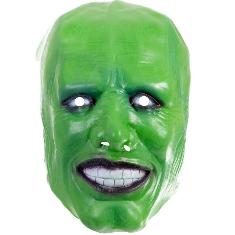 The Mask Inspired Adults Green Latex Costume Mask