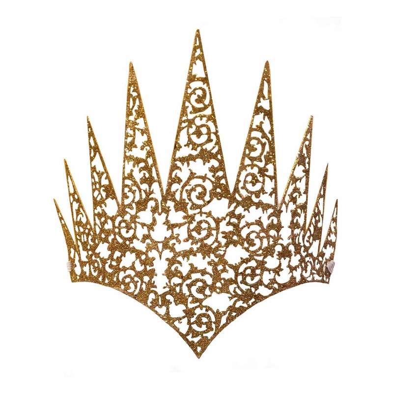 Cut Out Gold Glitter Dark Queen Costume Crown