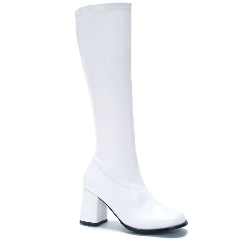 Go Go Womens 1960s White Long Costume Boots