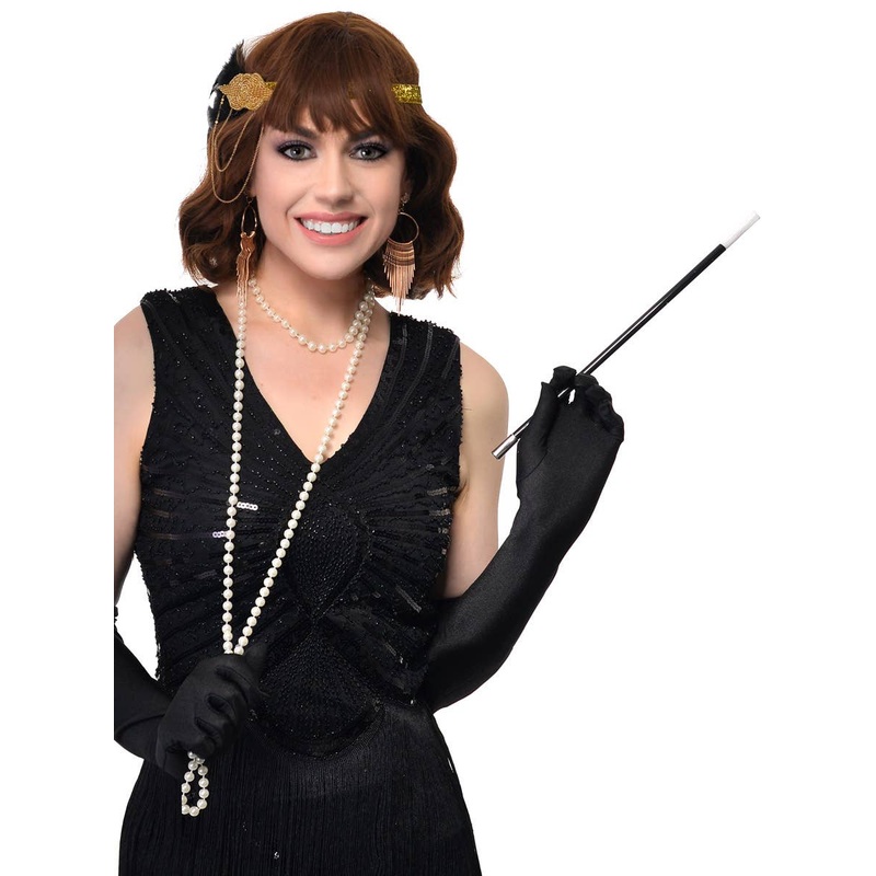 Roaring 20s Gold Chain Headband 5 Piece Gatsby Accessory Set