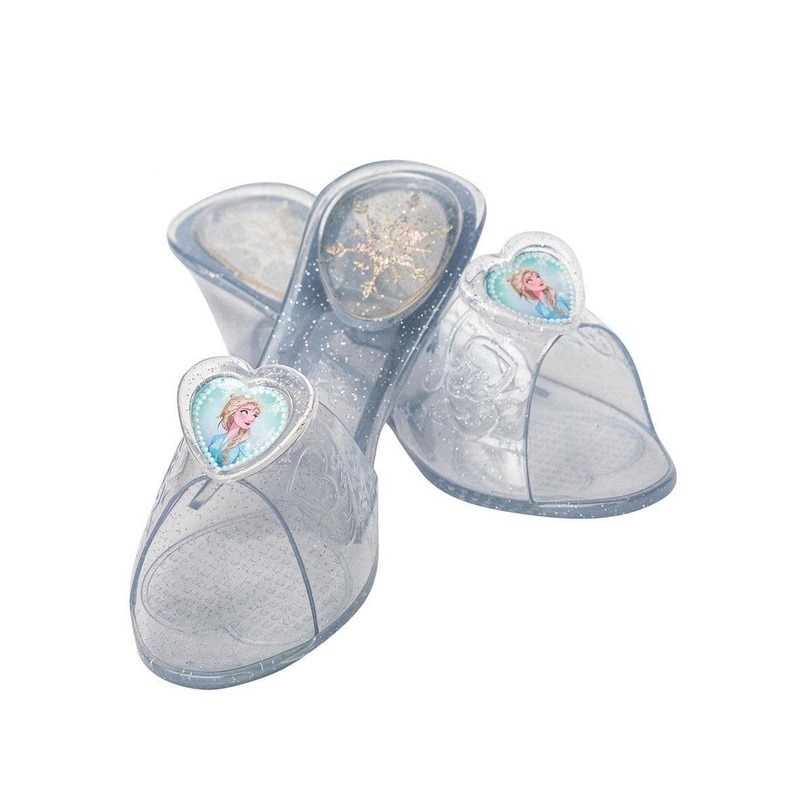 Light Up Frozen Elsa Girls Blue Jelly Costume Shoes
