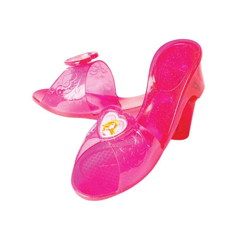Light Up Sleeping Beauty Girls Pink Jelly Costume Shoes