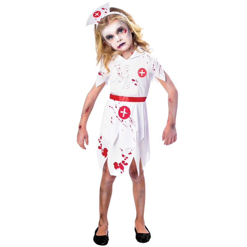 Zombie Nurse Blood Splattered Girls Halloween Costume