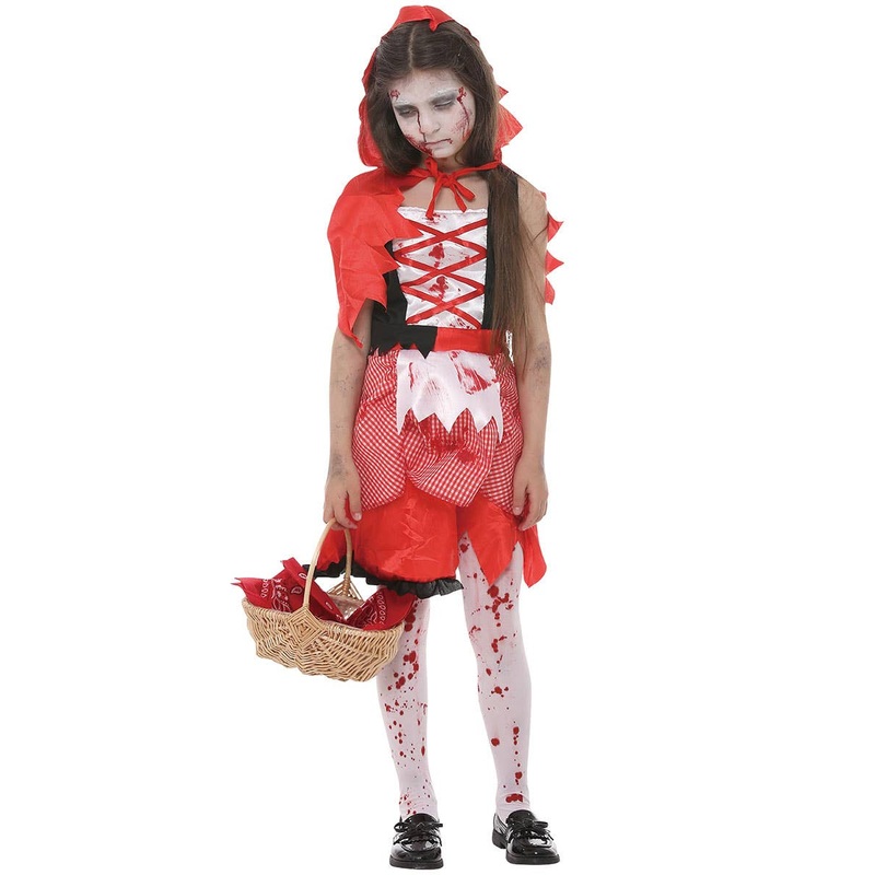 Zombie Red Riding Hood Girls Halloween Costume