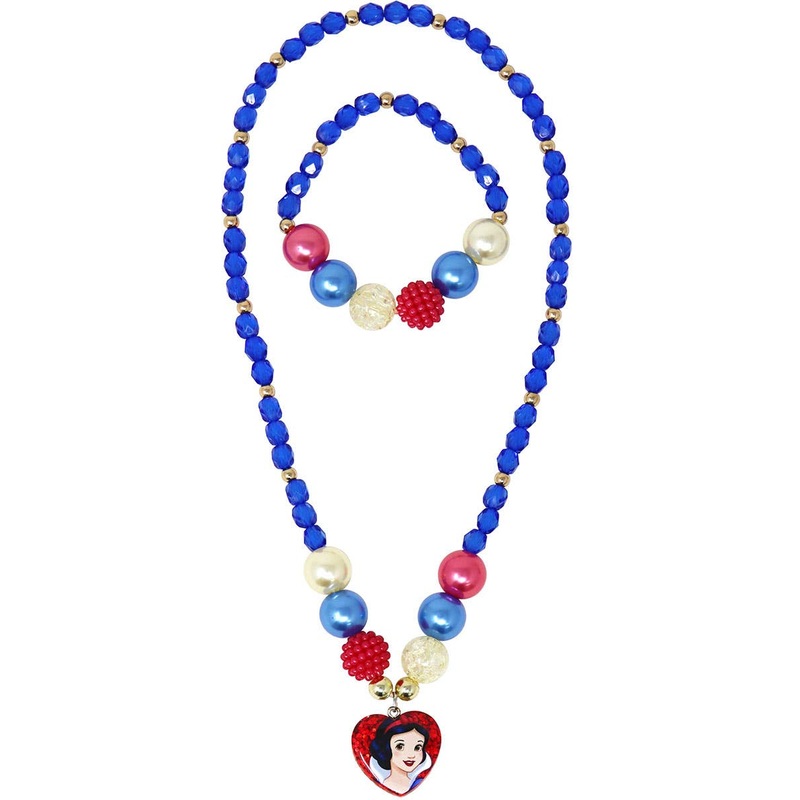 Princess Snow White Girls Beaded Bracelet and Necklace Set