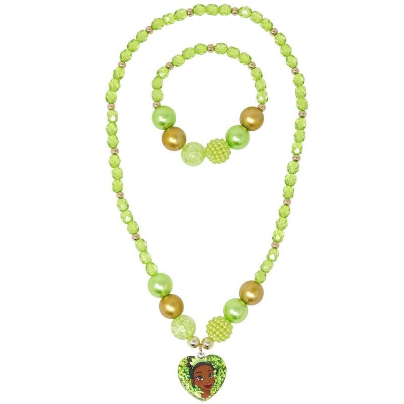Princess Tiana Girls Beaded Bracelet and Necklace Set