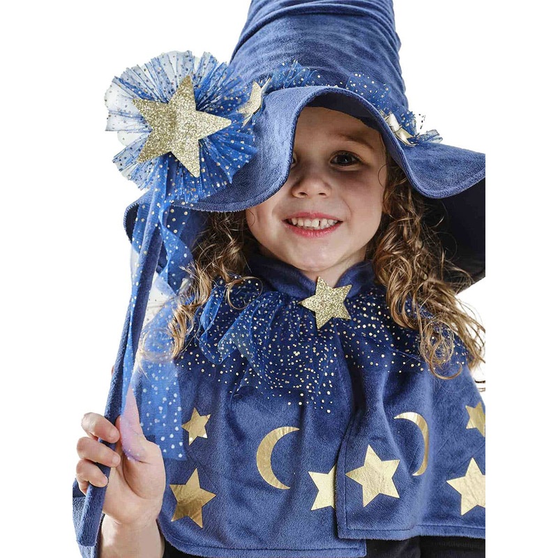 Sparkle Wizard Deluxe Blue and Gold Girls Wand