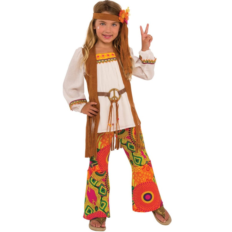 1970s Flower Child Girls Hippie Costume