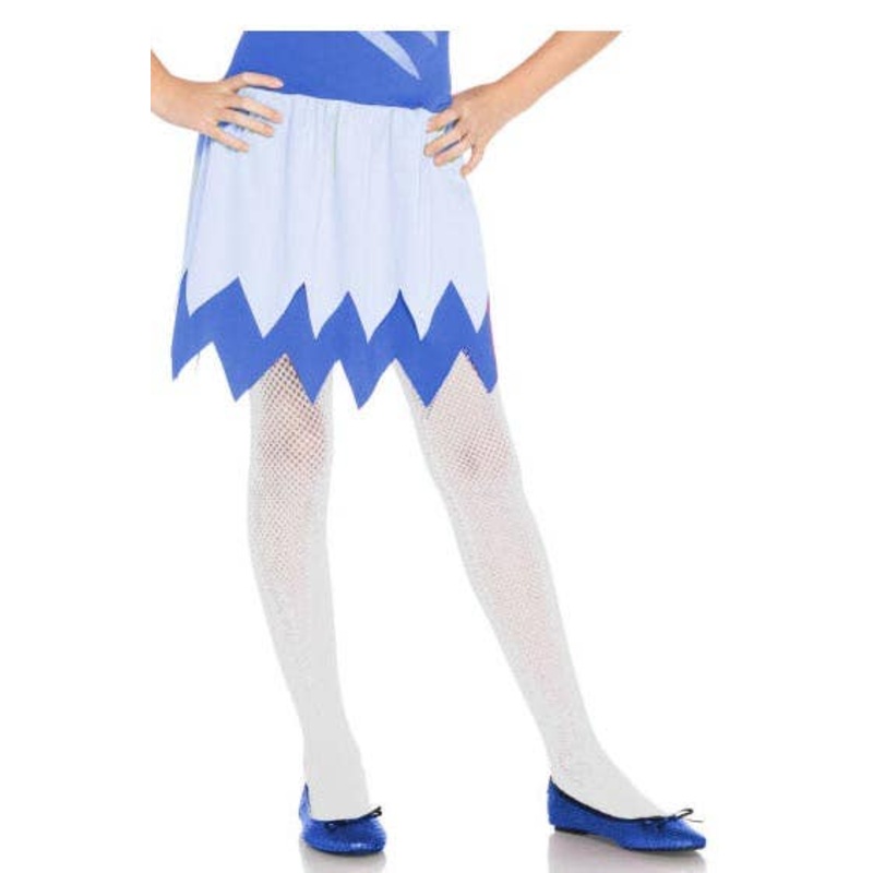 Fishnet Girls White Costume Stockings