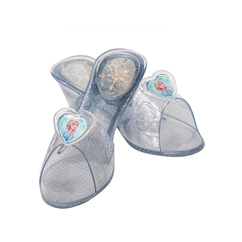 Frozen 2 Queen Elsa Girls Blue Click Clack Costume Shoes